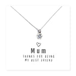Load image into Gallery viewer, Mum Thanks For Being My Best Friend - Necklace &amp; Message Card
