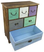 Load image into Gallery viewer, Wooden Storage Cabinet With 6 Drawers 69cm

