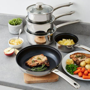 Tower 5-Piece Pan Set Stainless Steel