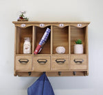 Load image into Gallery viewer, Wooden Wall Hanging Storage Unit
