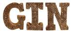 Load image into Gallery viewer, Hand Carved Wooden Geometric Letters Gin
