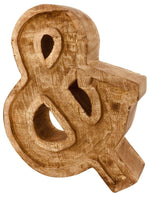 Load image into Gallery viewer, Hand Carved Wooden Embossed Letter &amp;
