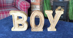 Load image into Gallery viewer, Hand Carved Wooden Embossed Letters Boy
