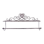 Load image into Gallery viewer, Grey Heart Wall Shelf With Towel Rail
