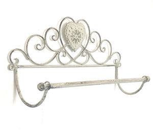 Grey Heart Wall Hanging Kitchen Roll Holder