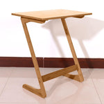 Load image into Gallery viewer, 60x40x65cm Z-shaped Bamboo Sofa Side Table Sandal Wood Color
