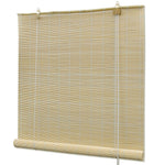 Load image into Gallery viewer, vidaXL Roller Blind Bamboo Blackout Sunshade Screen Brown/Natural Multi Sizes
