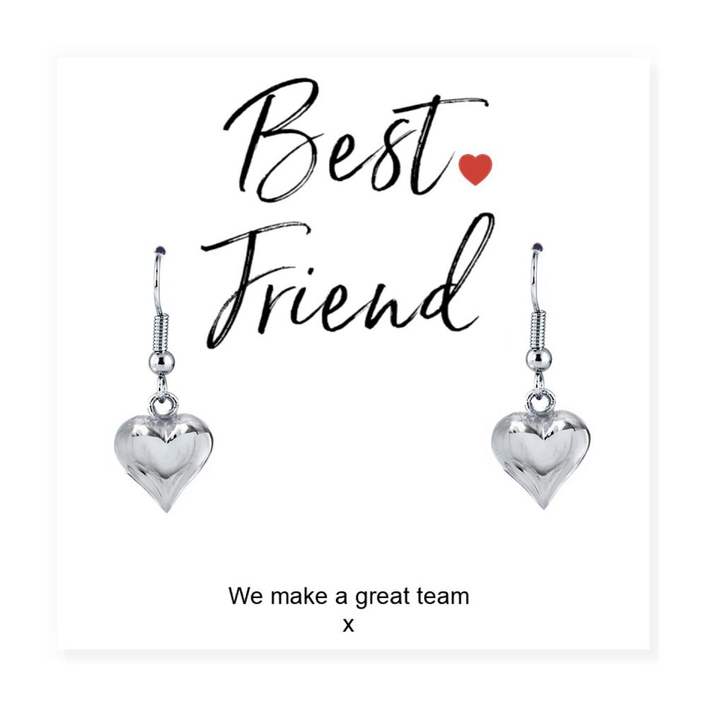Best Friend Earrings & Message Card