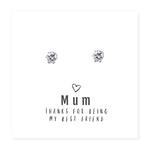 Load image into Gallery viewer, Mum Thanks For Being My Best Friend - Earrings &amp; Message Card
