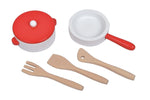 Load image into Gallery viewer, Lelin Wooden Childrens Pretend Play Modern Kitchen Cooking Toy with Pots &amp; Pans
