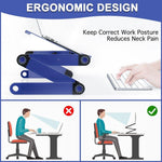 Load image into Gallery viewer, Adjustable Height Foldable Laptop Desk - Bed Sofa Standing or Lap Desk Ergonomic Riser with Computer Tray Reading Holder Bed Tray
