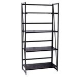 Load image into Gallery viewer, Folding Bookshelf Home Office Industrial Bookcase Wooden Storage Shelves Vintage 4 Tiers Book Rack Organizer
