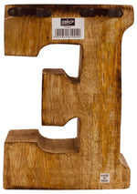 Load image into Gallery viewer, Hand Carved Wooden Geometric Letter E
