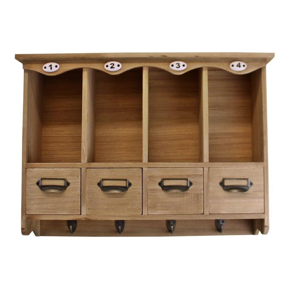 Wooden Wall Hanging Storage Unit