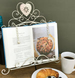 Load image into Gallery viewer, Cream Heart Cookery Book Holder
