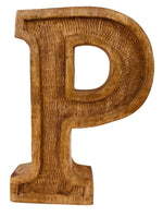Load image into Gallery viewer, Hand Carved Wooden Embossed Letter P

