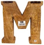 Load image into Gallery viewer, Hand Carved Wooden Geometric Letter M
