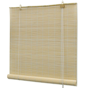 vidaXL Roller Blinds Bamboo Sunshade Privacy Screen Natural/Brown Multi Sizes