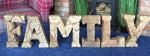 Load image into Gallery viewer, Hand Carved Wooden Flower Letters Family
